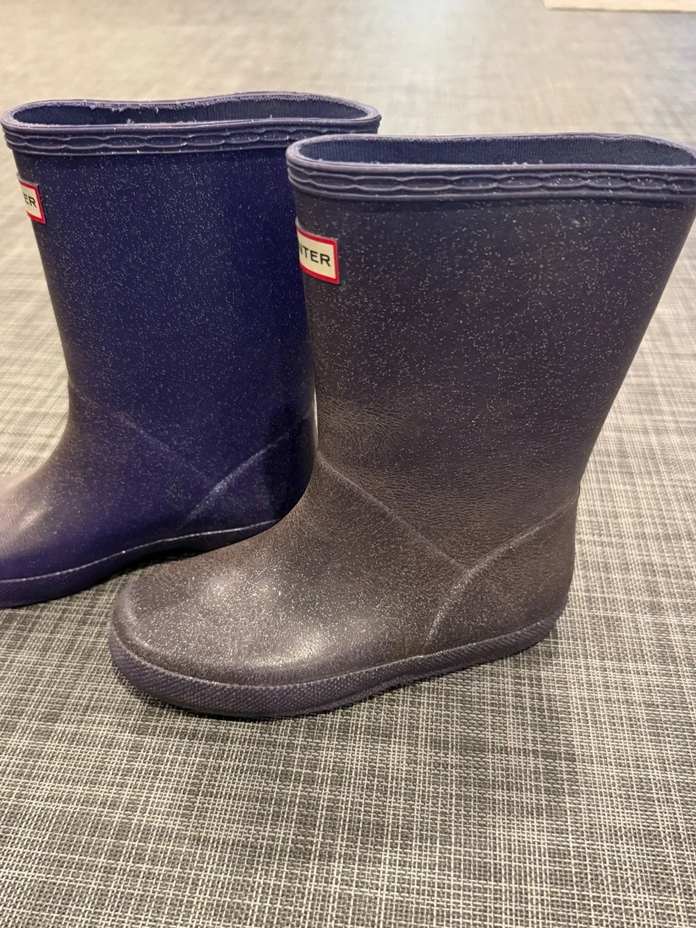 Hunter Kids Glitter Purple Rain Boots